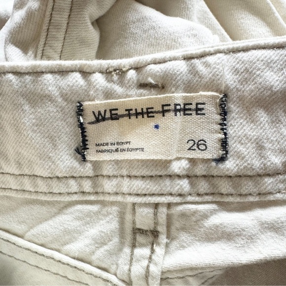 Free People Aster Jeans Women’s 26 Cream Straight Leg High Rise We The Free - Picture 10 of 15